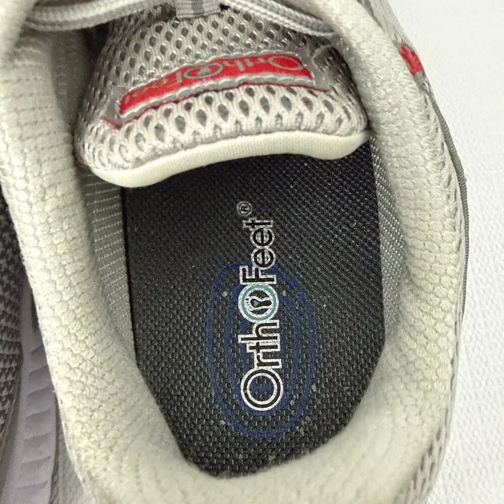 Orthofeet Edgewater Stretch Athletic Shoes Men's Size 9.5 2E Gray Orthopedic